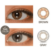 LensVery Rich Ann Shine Gray (6p) — contact lens appearance comparison