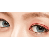Olens Rich Blue — both eyes wearing the contact lenses