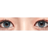 Olens Rich Blue — both eyes wearing the contact lenses