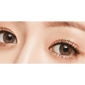 Olens Rich Brown — single-eye close-up showing the contact lens appearance