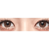 Olens Rich Brown — both eyes wearing the contact lenses