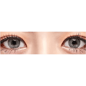 Olens Rich Gray — both eyes wearing the contact lenses