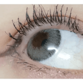 Olens Rich Gray — single-eye close-up showing the contact lens appearance