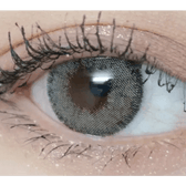 Olens Rich Gray — single-eye close-up showing the contact lens appearance