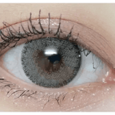 Olens Rich Gray — single-eye close-up showing the contact lens appearance