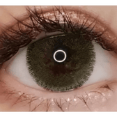 Olens Rich Green — single-eye close-up showing the contact lens appearance