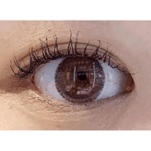 Olens Rich Pink — single-eye close-up showing the contact lens appearance