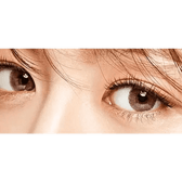 Olens Rich Pink — both eyes wearing the contact lenses