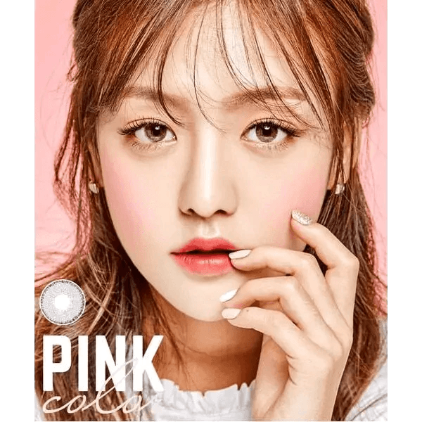 Olens Rich Pink — model portrait showing the contact lens look