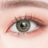 LensTown Romantea London 1Day Gray (10p) — single-eye close-up showing the contact lens appearance