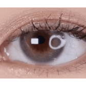 LensTown Romantea London 1Day Gray (10p) — single-eye close-up showing the contact lens appearance