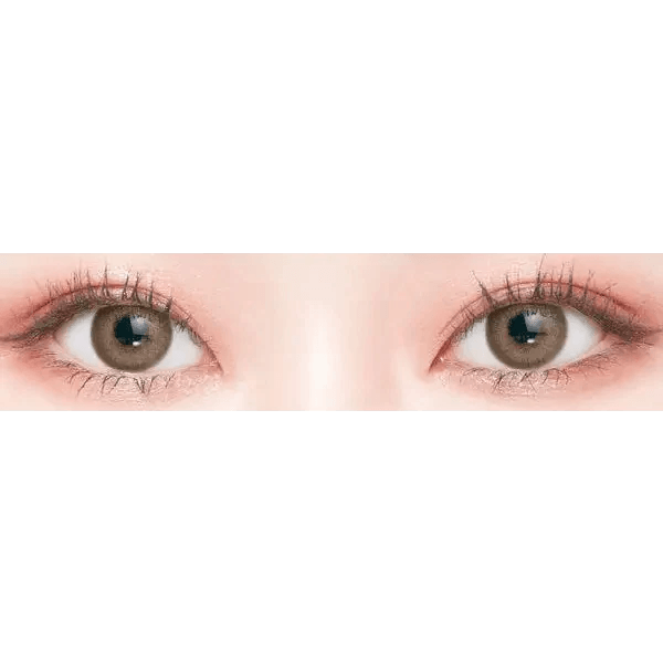 LensTown Romantea London 1Day Brown (10p) — both eyes wearing the contact lenses
