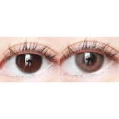 LensTown Romantea London Brown — both eyes wearing the contact lenses