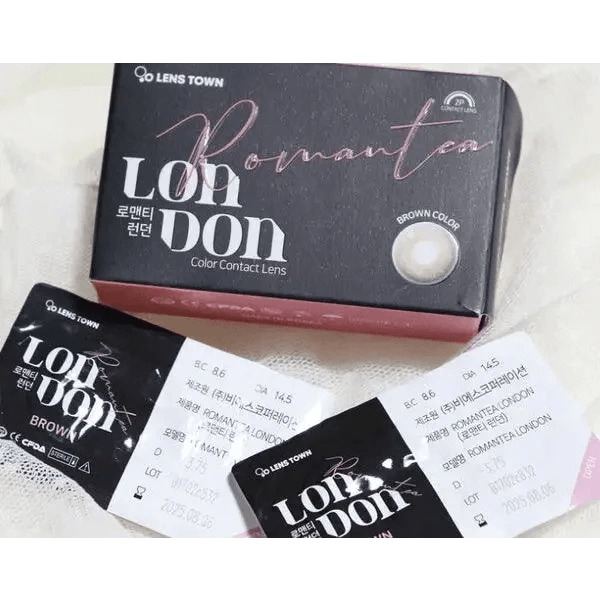 LensTown Romantea London Brown — contact lens packaging