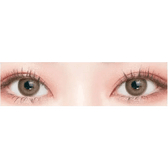 LensTown Romantea London Brown — both eyes wearing the contact lenses