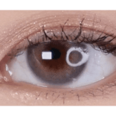 LensTown Romantea London Gray — single-eye close-up showing the contact lens appearance
