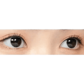 LensTown Romantea Ring 1Day Black (10p) — both eyes wearing the contact lenses