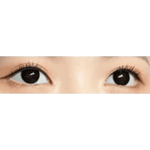 LensTown Romantea Ring 1Day Black (10p) — both eyes wearing the contact lenses