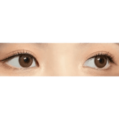 LensTown Romantea Ring 1Day Brown (10p) — both eyes wearing the contact lenses