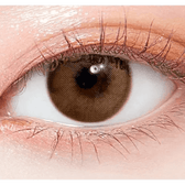LensTown Romantea Ring 1Day Brown (10p) — single-eye close-up showing the contact lens appearance