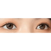 LensTown Romantea Ring 1Day Brown (10p) — both eyes wearing the contact lenses