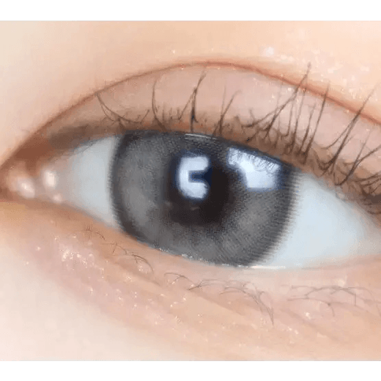 LensTown Romantea Ring 1Day Gray (10p) — single-eye close-up showing the contact lens appearance