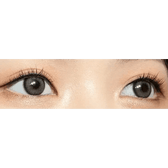 LensTown Romantea Ring 1Day Gray (10p) — both eyes wearing the contact lenses