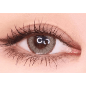 LensTown Romantea Rome Brown — single-eye close-up showing the contact lens appearance
