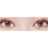 LensTown Romantea Rome Brown — both eyes wearing the contact lenses