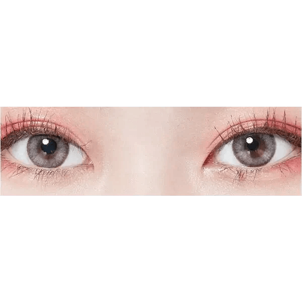 LensTown Romantea Rome Gray — both eyes wearing the contact lenses