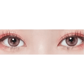 LensTown Romantea Rome Pink — both eyes wearing the contact lenses