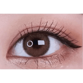 LensTown Romantea Rose Beige Brown Toric — single-eye close-up showing the contact lens appearance