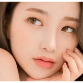 LensTown Romantea Rose Beige Brown Toric — model portrait showing the contact lens look