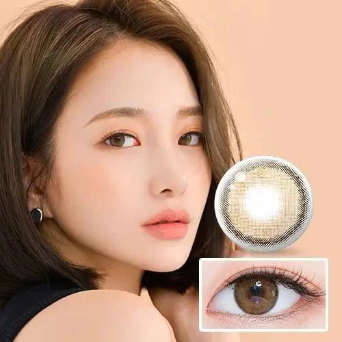 LensTown Romantea Rose Beige Brown Toric colored contact lens, 13.0mm graphic diameter, 3-6 Months wear