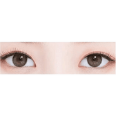 LensTown Romantea Rose Nude Brown Toric — both eyes wearing the contact lenses