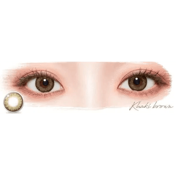 LensTown Romantea Tokyo Brown Party1 (Hazel 10p+Khaki 10p) — contact lens product information graphic