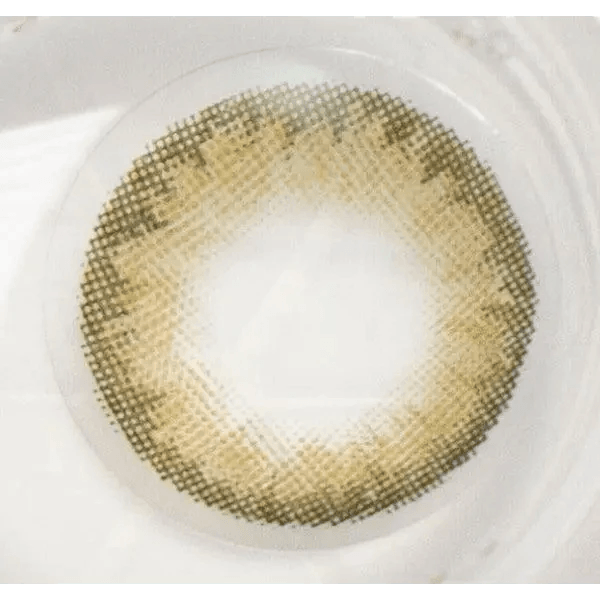 LensTown Romantea Tokyo Grande Khaki Brown — close-up of the contact lens design
