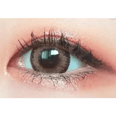 LensTown Romantea Tokyo Grande Peach Brown — single-eye close-up showing the contact lens appearance
