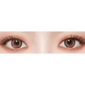 LensTown Romantea Tokyo Peach Brown — both eyes wearing the contact lenses