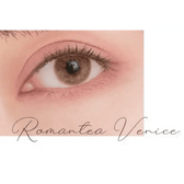 LensTown Romantea Venice Brown — contact lens product information graphic
