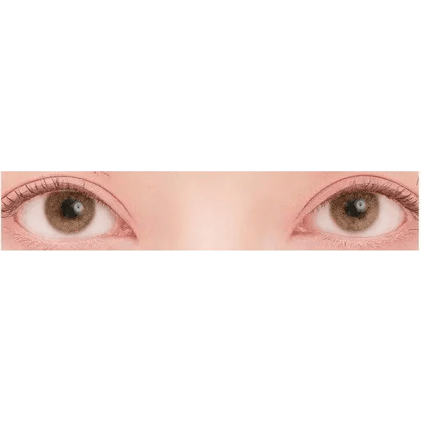 LensTown Romantea Venice Brown Toric — both eyes wearing the contact lenses
