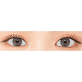 LensRang Romantic Gray — single-eye close-up showing the contact lens appearance