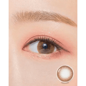 Olens Romantico 3 Color Brown — single-eye close-up showing the contact lens appearance