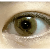 Olens Romantico 3 Color Brown — single-eye close-up showing the contact lens appearance