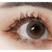 Olens Romantico 3 Color Brown — single-eye close-up showing the contact lens appearance