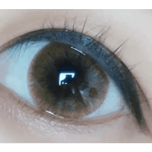 Olens Romantico 3 Color Brown — single-eye close-up showing the contact lens appearance
