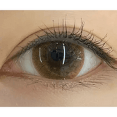 Olens Romantico 3 Color Brown — single-eye close-up showing the contact lens appearance