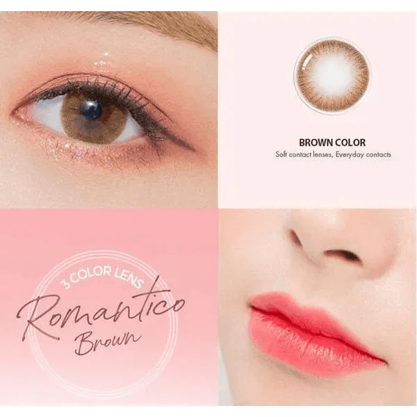 Olens Romantico 3 Color Brown — contact lens product information graphic