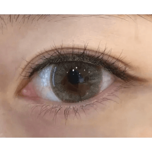 Olens Romantico 3 Color Gray — single-eye close-up showing the contact lens appearance