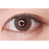 Olens Romantico 3 Color Gray — single-eye close-up showing the contact lens appearance